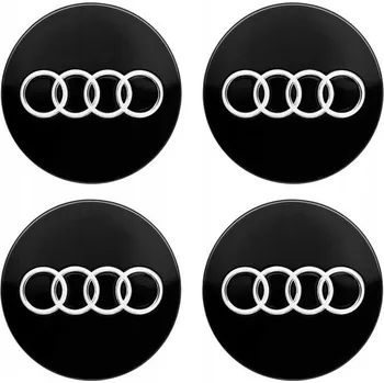 Středová krytka kola Víčka AUDI 60 mm lesklá černá