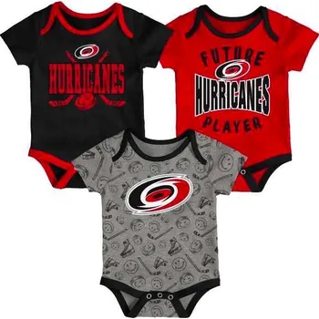 Pánské tričko Dětské body Fanatics Slam Dunk 3-Piece S/S Creeper Set Carolina Hurricanes 6-9 měsíců