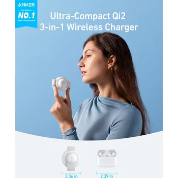 Bezdrátová nabíječka Anker MagGo B25M8 15W bílá