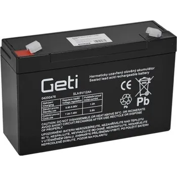 Záložní baterie Baterie olověná 6V 12Ah Geti