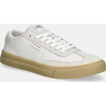 Pánské tenisky Kožené sneakers boty Tommy Hilfiger TH CUPSET SUMMER LTH FM0FM05487 béžová 01X, EUR 43