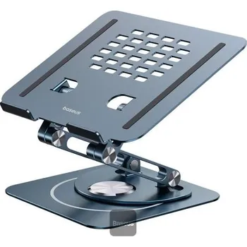 Skládací a otočný stojan Baseus pro notebooky a tablety šedý