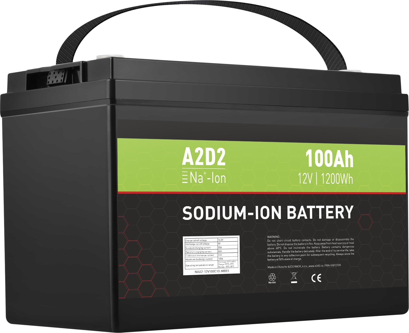 A2D2 baterie Sodium-Ion 12V 100Ah M8