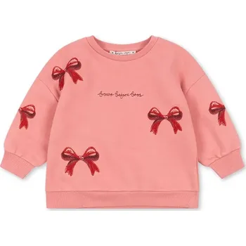 Chlapecká mikina Dětská mikina Konges Sløjd LOU BOW SWEAT SHIRT OCS KS104343.PreSpring růžová 42X, vel. 92