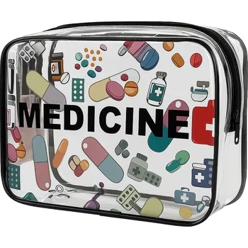 Cestovní PVC taštička (transparent+potisk)