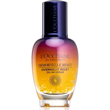 Pleťové sérum L’Occitane Immortelle Reset Overnight Reset Oil-in-Serum protivráskové rozjasňující sérum 30 ml