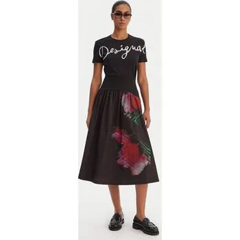 Dámská sukně Desigual Midi sukně 26SWFW02 Černá Regular Fit L