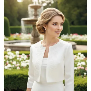 Bolerko Smetanové bolerko ke svatebním šatům BD-324 Vybraná velikost: 36