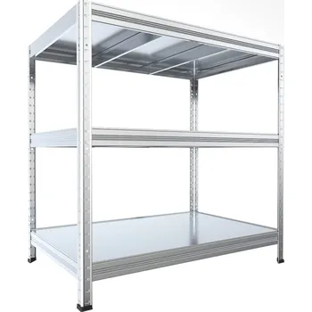 regál Kovový regál do domácnosti Biedrax 60 x 120 x 120 cm, pozinkovaný - 3 police pozink