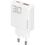 Dudao A30EU nabíječka USB-A + USB-C, GaN, 30W, bílá