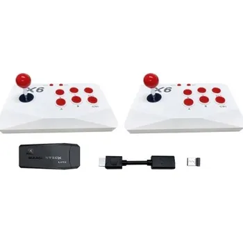 Herní konzole 4K HDMI retro herní konzole do TV 64 GB/128 GB 20 000/41 000 her 2x arkádový ovladač joystick přijímač USB napájení