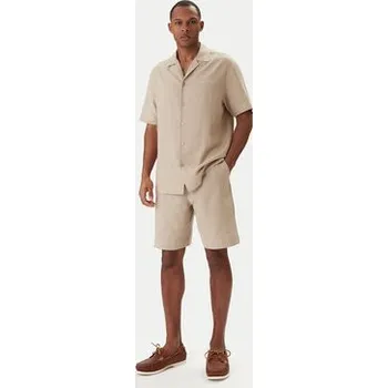 Pánské kraťasy Emporio Armani Šortky z materiálu EM000681 AF20590 U6213 Béžová Regular Fit L