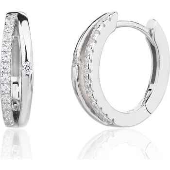 Náušnice Bealio BEALIO 13762 Stříbrné náušnice ZÁŘIVÉ KROUŽKY 03-13762-3897