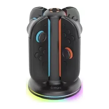 Herní ovladač iPega SW2052 Nabíjecí Stanice s RGB pro JoyCon Ovladače Nintendo Switch 2 Black (Pošk. Balení)