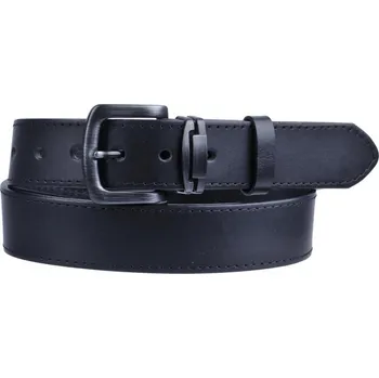 Módní doplněk Pánský kožený černý pásek 9-1-60 šířka 40 mm 115 cm