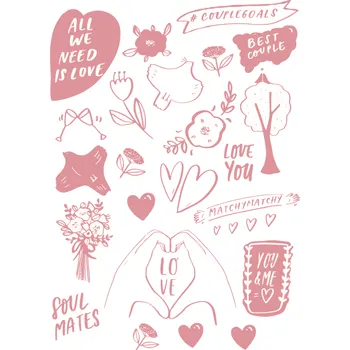 samolepka Samolepky do alba - Be Nice - Couple goals růžové