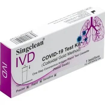 Diagnostický test Singclean Antigen Rapid test Covid-19 z nosu pro sebetestování