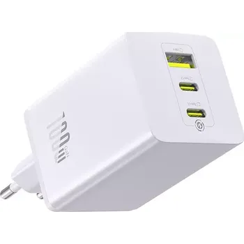 Baseus EnerFill FE11 síťová nabíječka 2x USB-C + USB-A 100W bílá