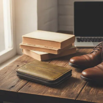 Peněženka Kožená peněženka na zip Greenburry 2153-45