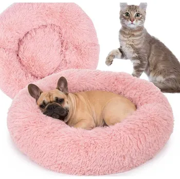 ohrádka pro psa Růžový pohodlný plyš Shaggy Lair 60 cm protiskluzové dno