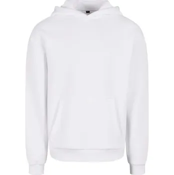 Pánská móda Build Your Brand Hebká pánská mikina přes hlavu Fluffy - Bílá | 5XL