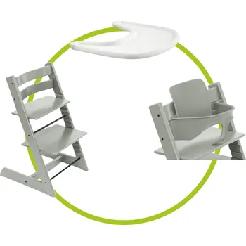 Akční set STOKKE Tripp Trapp židlička Glacier Green + Baby set + Pultík