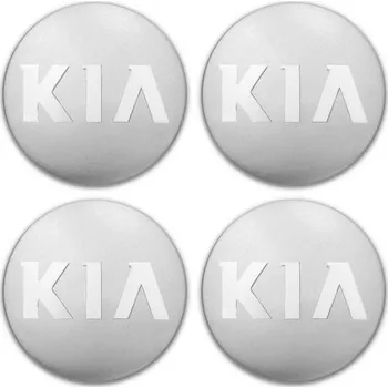 Středová krytka kola Stříbrné emblémy Kia 58 mm sada 4 kusů