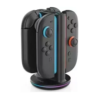 Herní ovladač iPega SW2051 Nabíjecí Stanice s RGB pro JoyCon Ovladače Nintendo Switch 2 Black (Pošk. Balení)