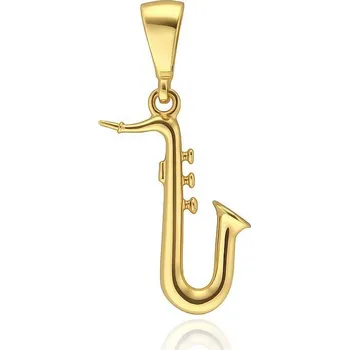Přívěsek MOISS přívěsek ze žlutého zlata SAXOFON