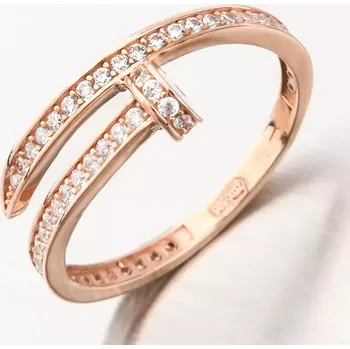 Prsten Zlatý prsten se zirkony 51P-5020-CV velikost 58