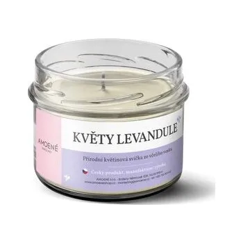 Svíčka Přírodní svíčka - Květy levandule, 262 ml