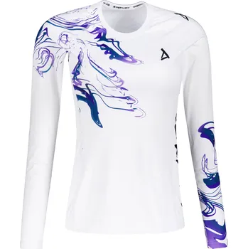 Dámská móda Dámské funkční tričko s dlouhým rukávem premium ALTISPORT VOJ/ALW064TR03 BÍLOFIALOVÁ XL