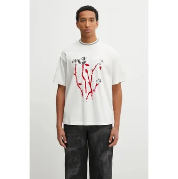 Pánská móda Bavlněné tričko Napapijri x Martine Rose NP0A4I562061 béžová 01X, vel. XL