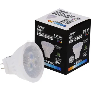 Žárovka Ledin LED žárovka 3W 10-14V AC/DC SMD2835 GU5,3/MR11 255lm STUDENÁ BÍLÁ