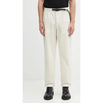 Bavlněné kalhoty Gramicci Loose Tapered Ridge Pant G114.OGT béžová 01X, vel. XXL