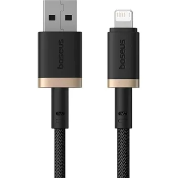 Počítačové příslušenství Rychlonabíjecí kabel Baseus Dura USB/Lightning 2m 2.4A černo zlatý