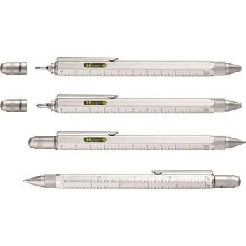 Kuličkové pero, stříbrná, multitasking, se stylusem, TROIKA