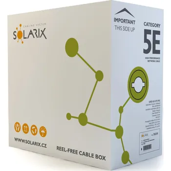 Počítačové příslušenství SOLARIX kabel, CAT5E, UTP PVC, 500m, box