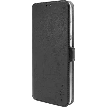 Pouzdro na mobilní telefon Tenké pouzdro typu kniha FIXED Topic pro Motorola Moto G Play (2021), černé