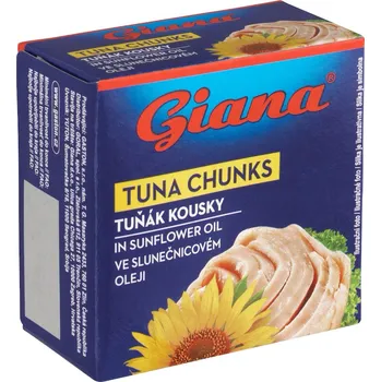 konzervovaná ryba Giana Tuňák kousky ve slunečnicovém oleji 80g 80g