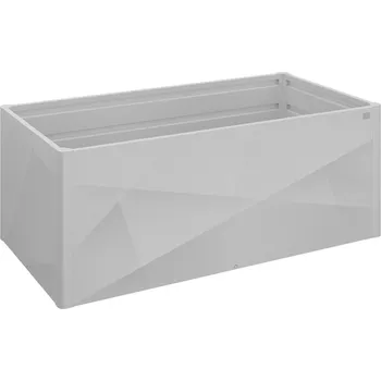 Truhlík Biohort Zvýšený truhlík na zeleninu 2 x 1 X-DESIGN stříbrná metalíza (Rozměr 201 x 102 x 77 cm)