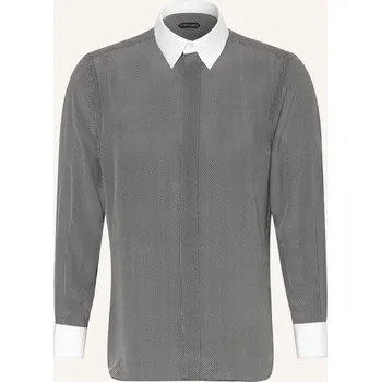 Pánská košile Tom Ford Pánská Hedvábná Košile Regular Fit, černá / režná, 40