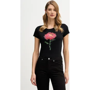 Pánské tričko Bavlněné tričko Sisley 3I1XL107Z černá 99X, vel. S