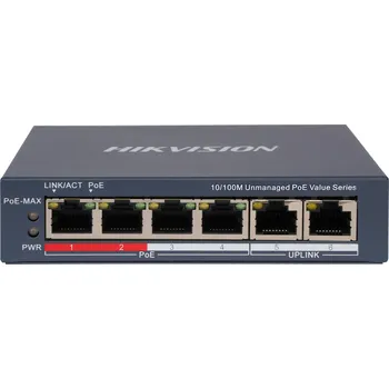 Počítač Hikvision DS-3E0106P-E/M(B) Přepínač