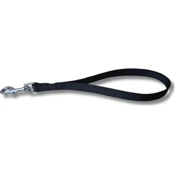 Vodítko pro psa Poutkové vodítko Clasic - couračka - ČERNÁ, 20 mm, Karabina 81 mm - pro střední plemena - černá
