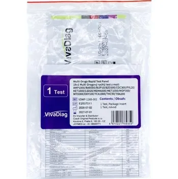 Diagnostický test VivaChek Biotech (Hangzhou) Co., Ltd. VivaDiag 8v1 drogový test 1ks