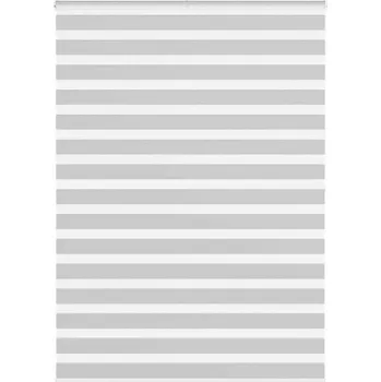 vidaXL Zebra roleta 160x200 cm šířka látky 155,9 cm polyester [4014793] Barva: světle šedá