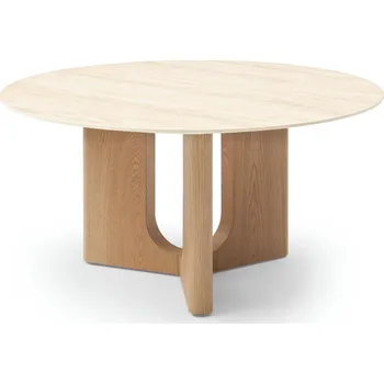 Konferenční stolek Konferenční stolek Klimt 90 cm travertin/dub přírodní