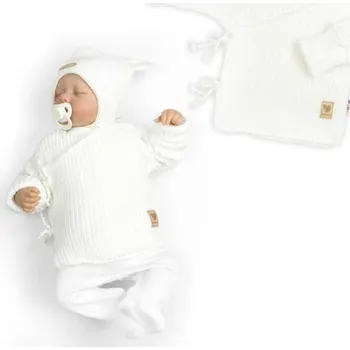 Baby Nellys Kojenecký svetřík, rostoucí, na zavazování na boku - bílá, 62/68, 62/68 (3-6m)