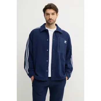 Pánská košile Fleecová košile adidas Originals IX5217 námořnická modř 59X, vel. M